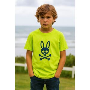Psycho Bunny Green T Shirt Tee Top  Boys Size 10